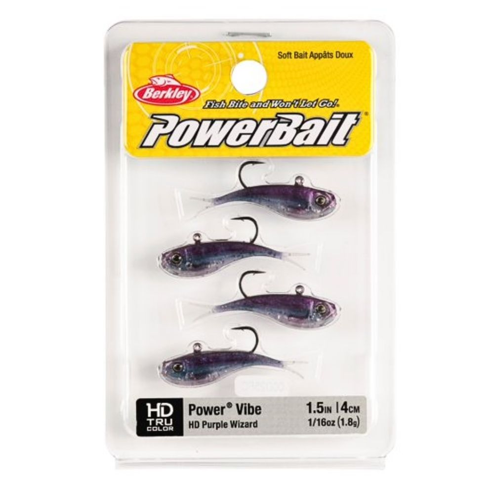 Berkley PowerBait® Power® Vibe, 1.5 in, HD Purple Wizard