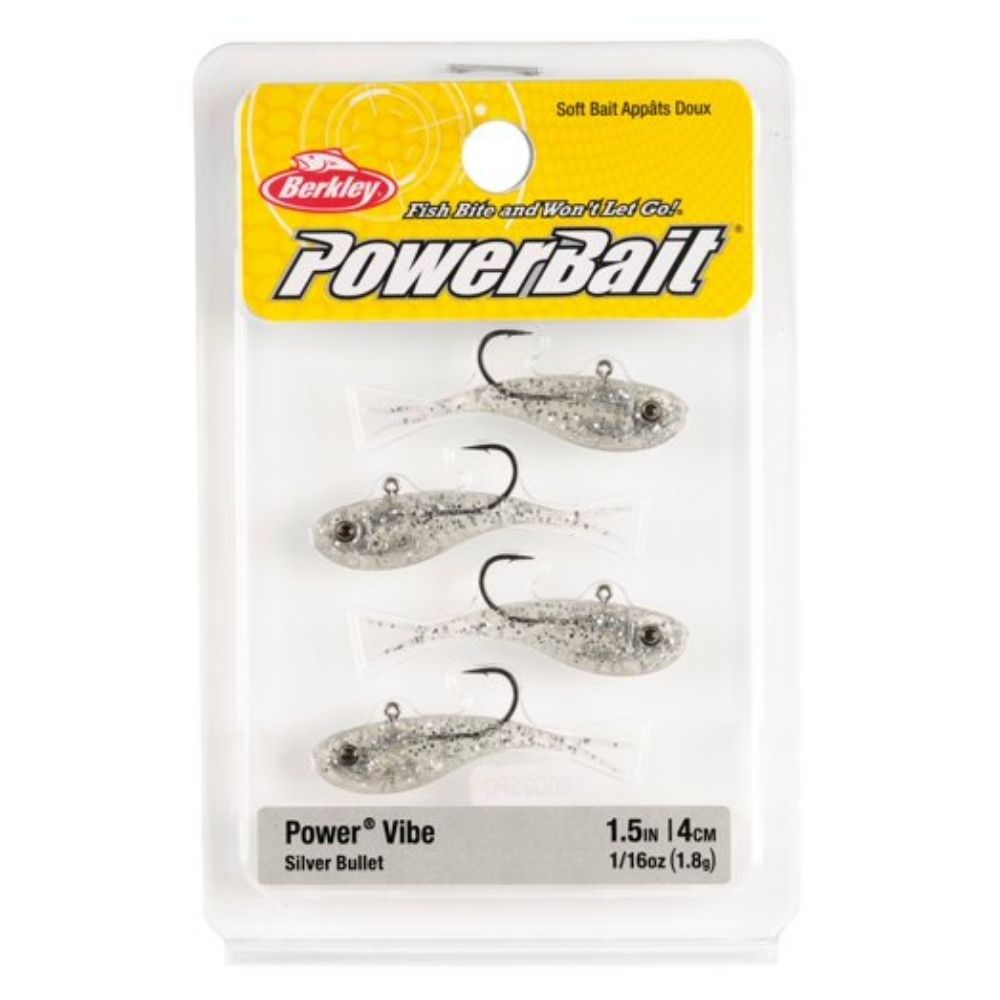 Berkley PowerBait® Power® Vibe, 1.5 in, Silver Bullet