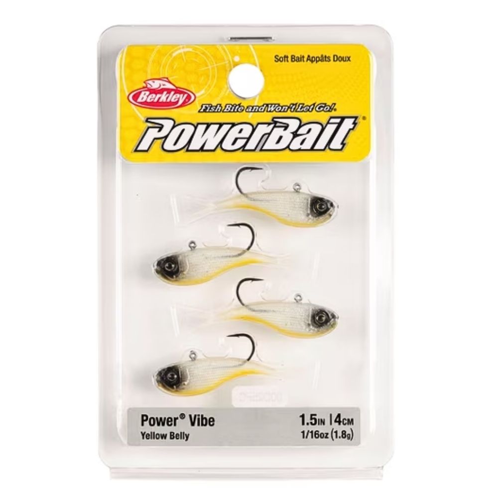 Berkley PowerBait® Power® Vibe, 1.5 in, Yellow Belly