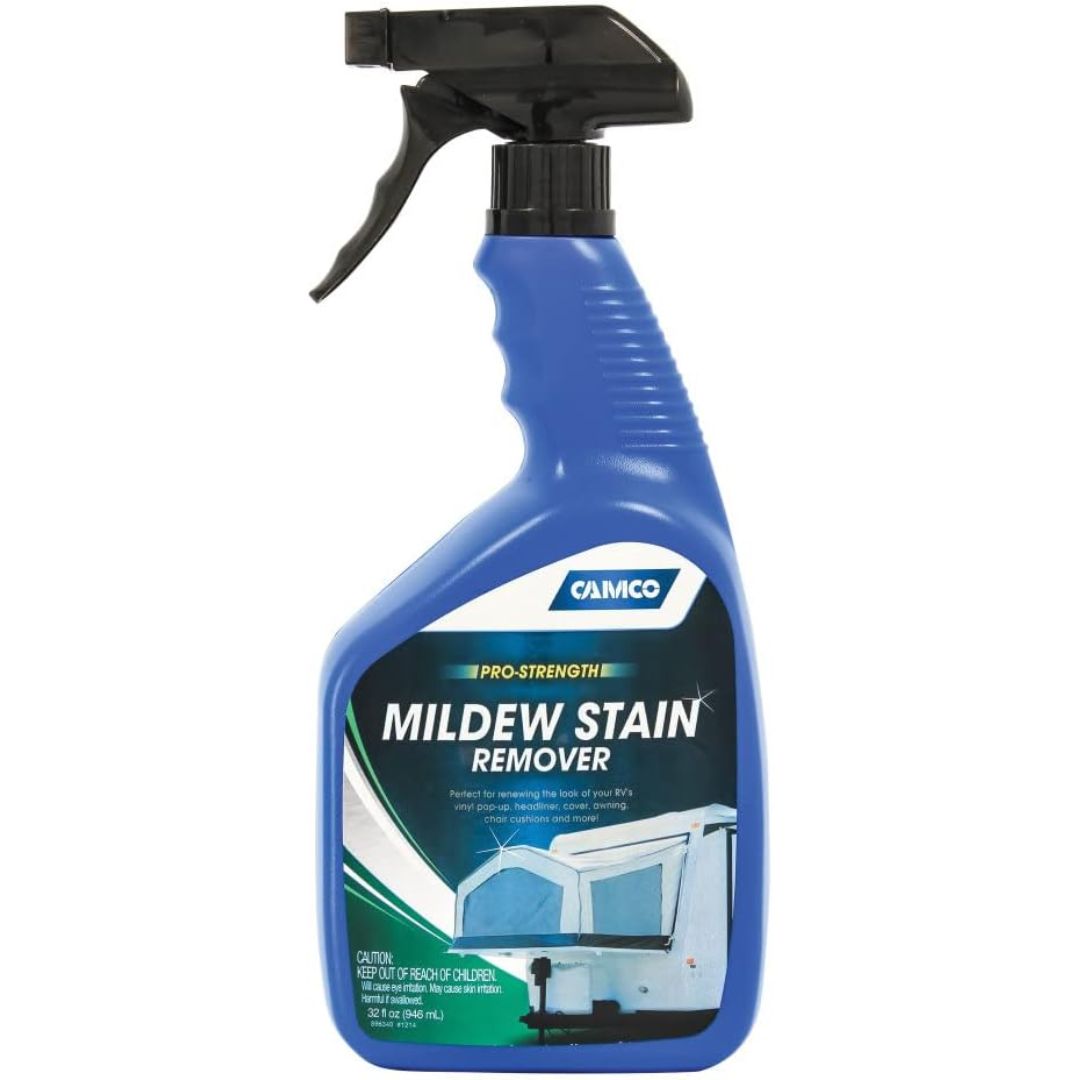 Camco Mildew Stain Remover- Pro-Strength 32OZ Spray Bottle