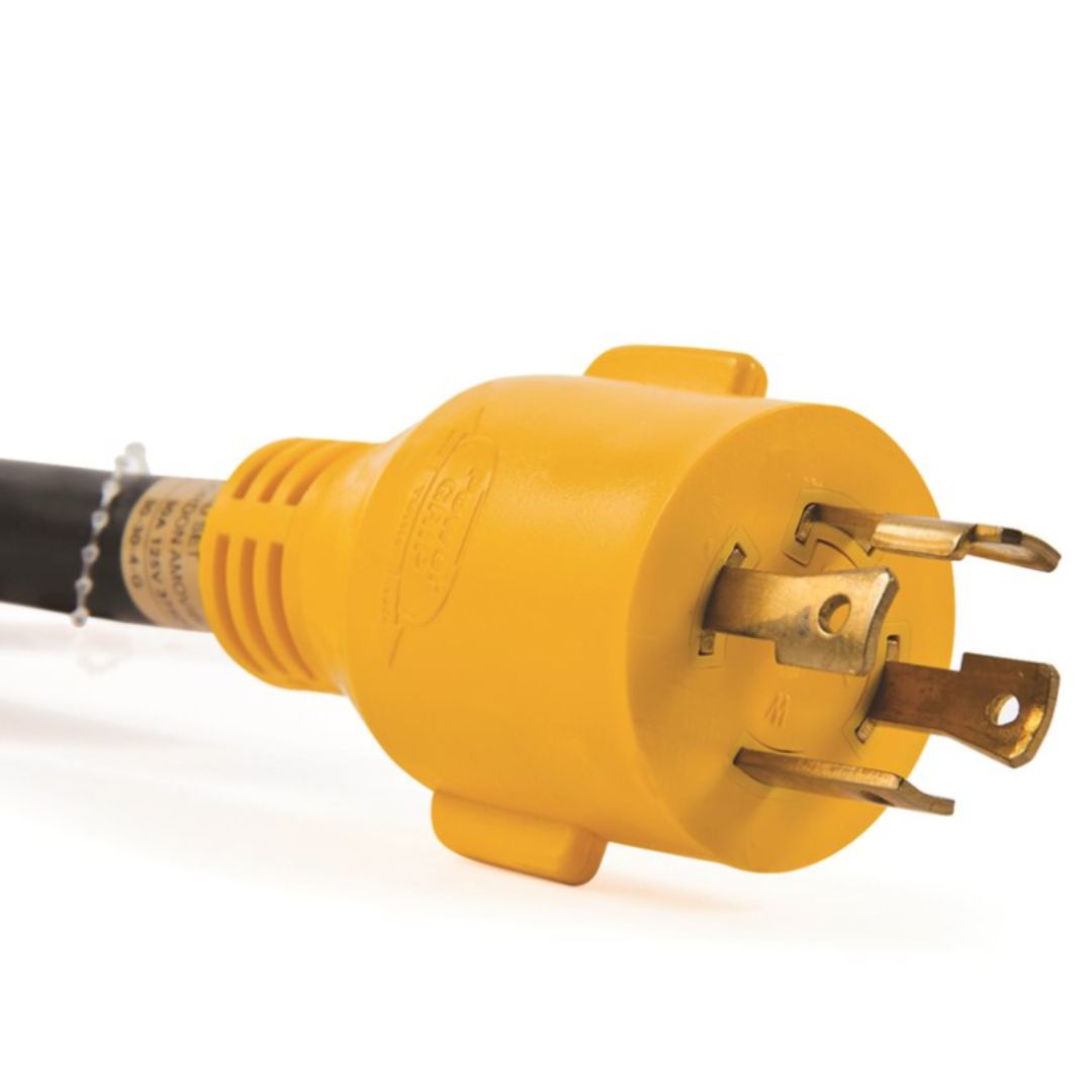 Camco RV 30AMP Power Grip 12" Generator Adapter - 4PRONG