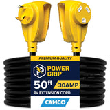 Camco RV 30AMP Power Grip 50' Extension Cord 125V / 3750W