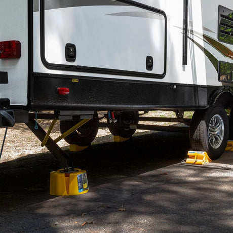 Camco Super Wheel Chock W/ Rope - Yellow