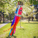 Colorful Birdhouse Garden 40" Windsock