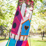 Colorful Birdhouse Garden 40" Windsock