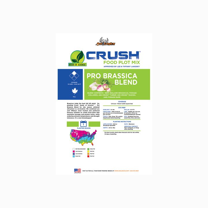 Ani-Logics Crush Pro Brassica Blend Food Plot Mix - 2lb