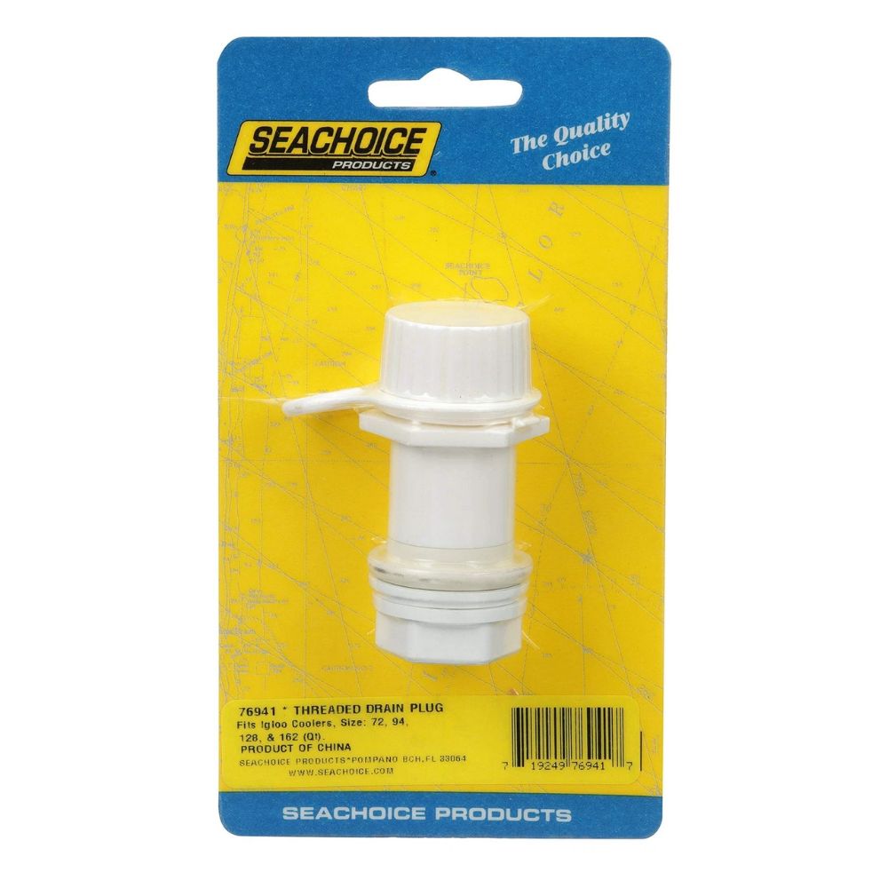 Seachoice Replacement Threaded Drain Plug for Igloo Coolers 72 to 162 QT
