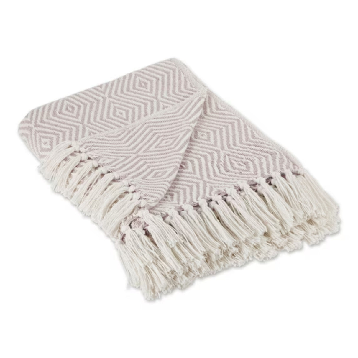 Dusty Lilac X-Diamond Geometric Throw Blanket 50"x60"