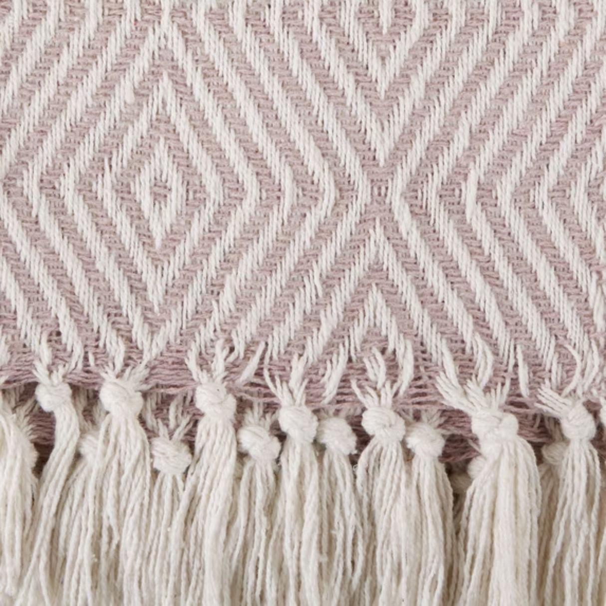 Dusty Lilac X-Diamond Geometric Throw Blanket 50"x60"