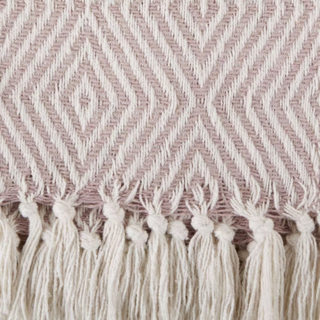 Dusty Lilac X-Diamond Geometric Throw Blanket 50"x60"