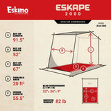 Eskimo Eskape 2000 Ice Shelter Side Door 2-Man