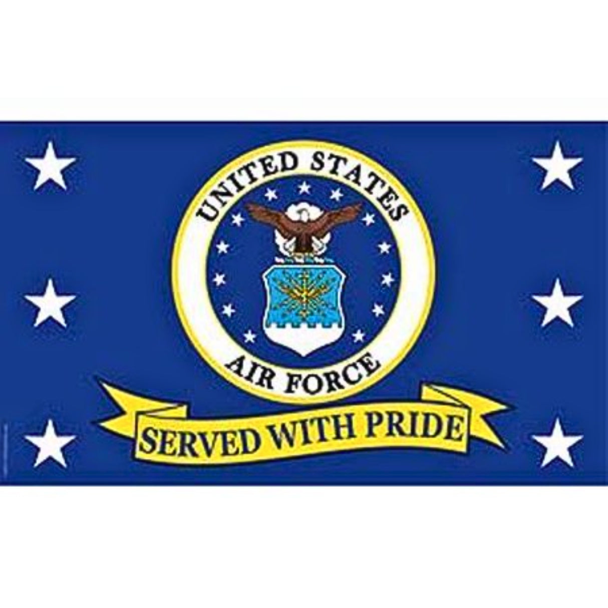 United States Air Force Served With Pride Flag 3x5ft