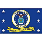 United States Air Force Served With Pride Flag 3x5ft