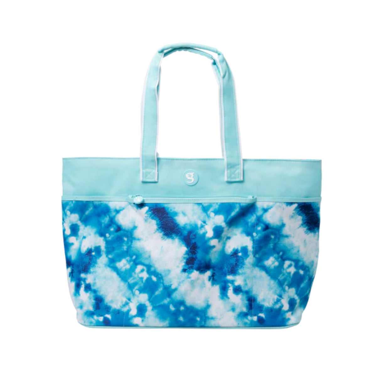 Geckobrands Oversized Beach Tote Blue Tie Dye