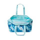 Geckobrands Oversized Beach Tote Blue Tie Dye