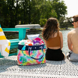 Geckobrands Oversized Beach Tote Blue Tie Dye