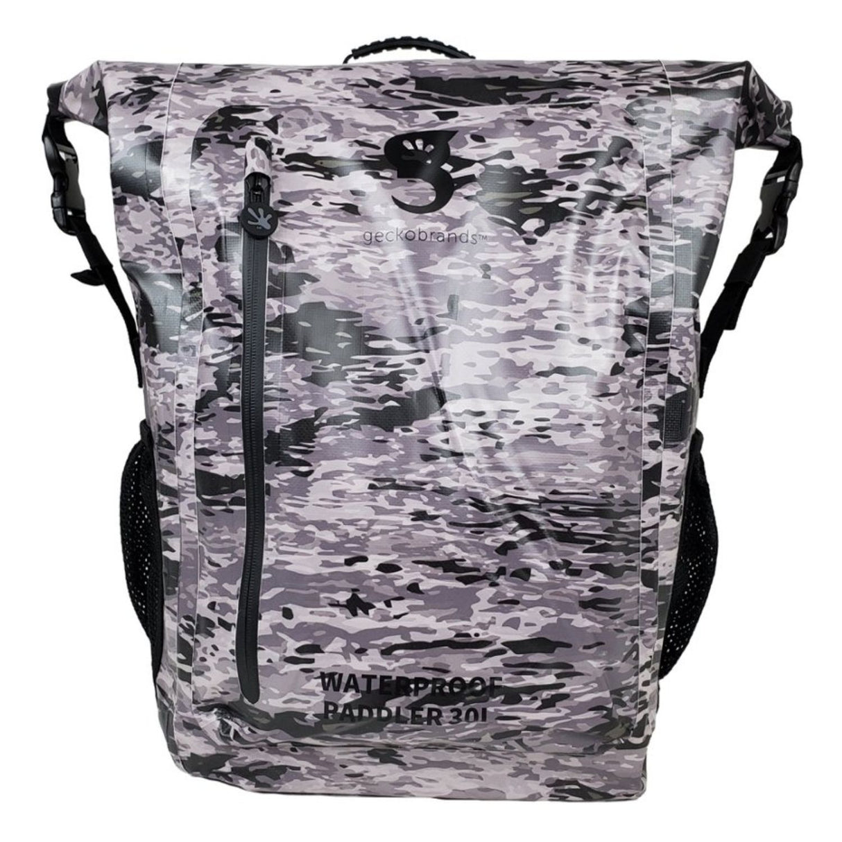 Geckobrands Paddler Waterproof 30L Backpack Gray/White