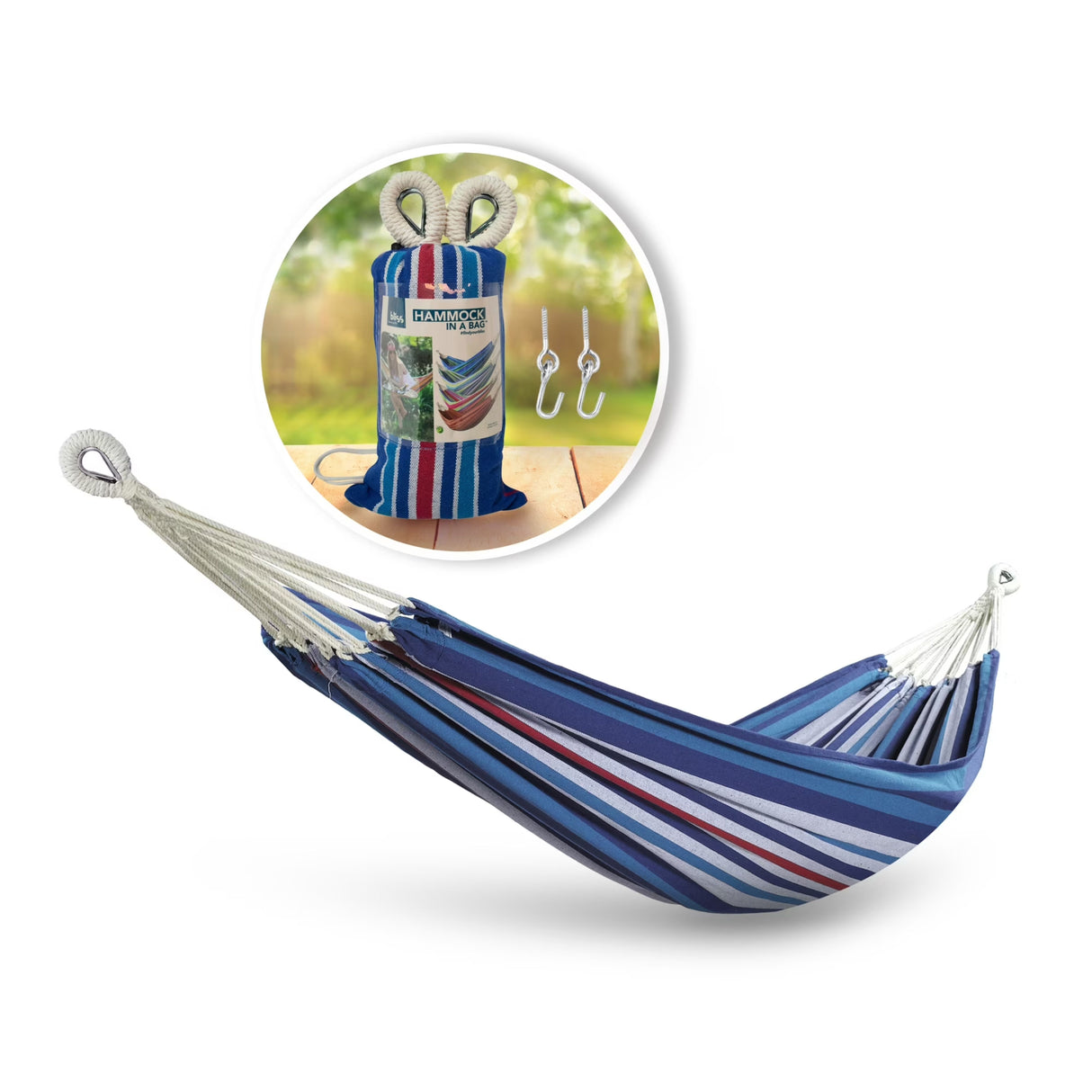 Hammock in a Bag- America's Cup Stripe