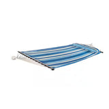 Hammock w/ Spreader Bar & Pillow, 2 Person- Ocean Blue Stripe