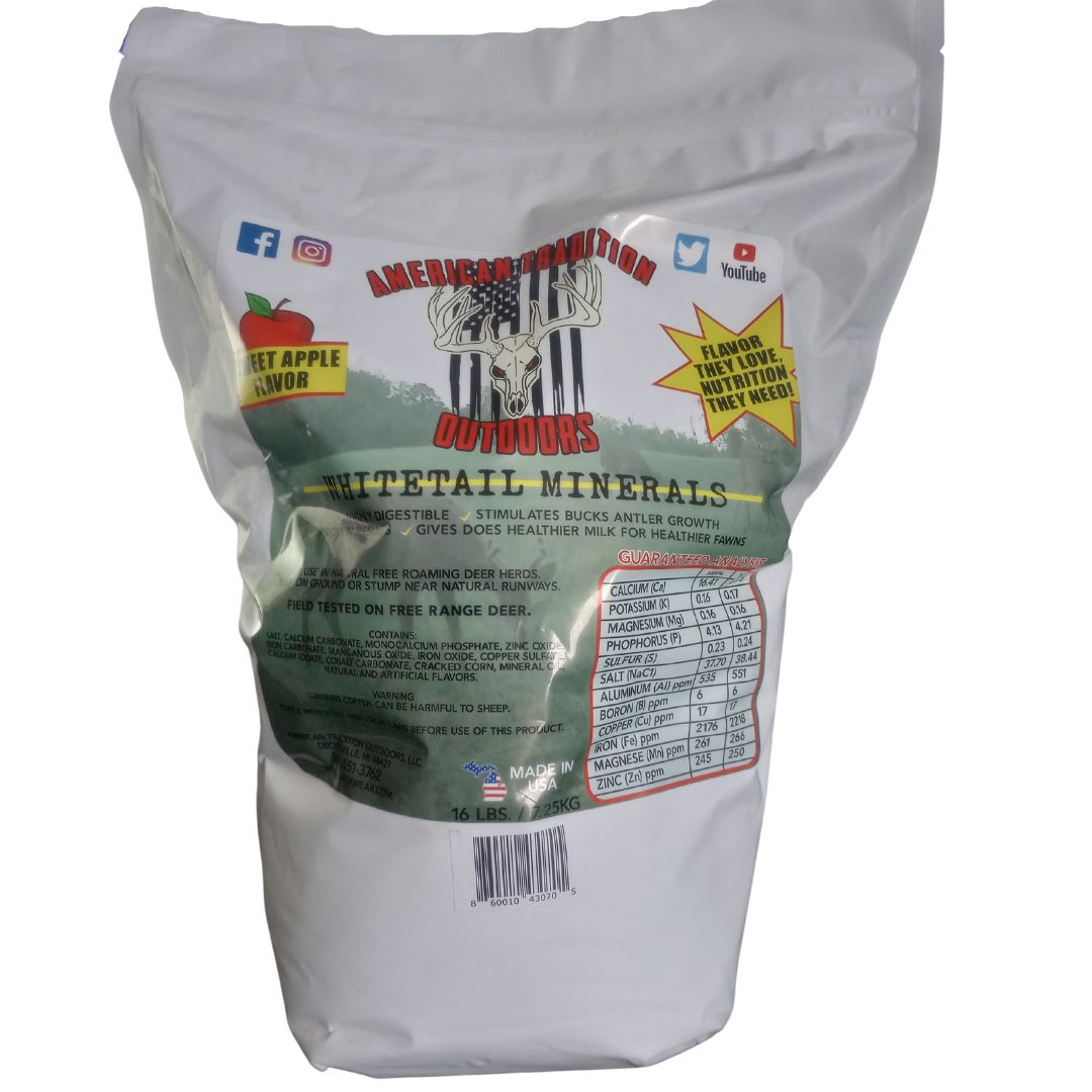 American Tradition Outdoors Whitetail Minerals - Sweet Apple Flavor- 16lb