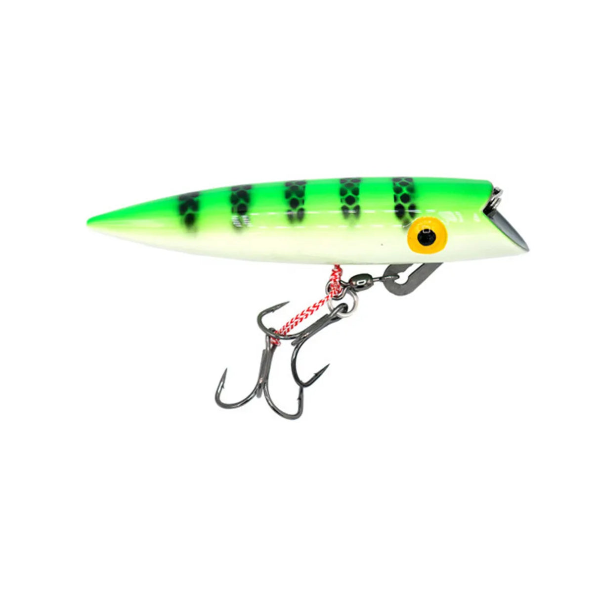Ice Strong Trolling Plug - Green Ladderback Glow UV