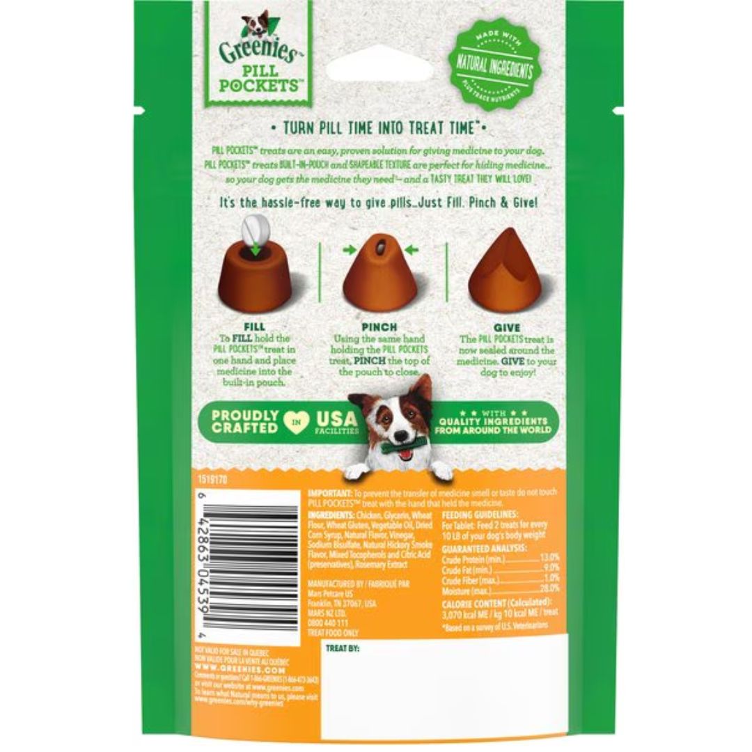 Greenies Canine Pill Pockets for Tablets Chicken 3.2oz