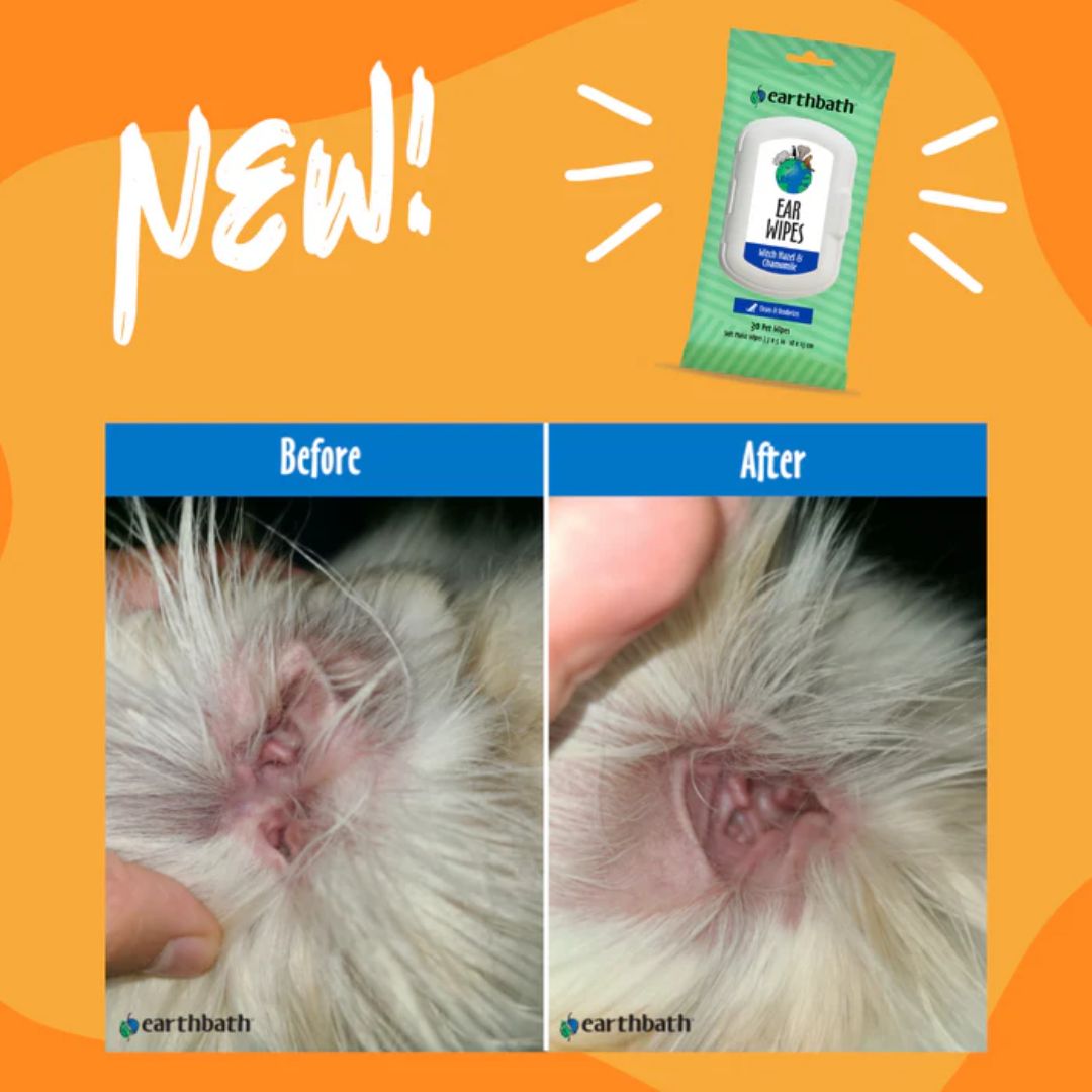 Earthbath Ear Wipes Witch Hazel & Chamomile 30ct