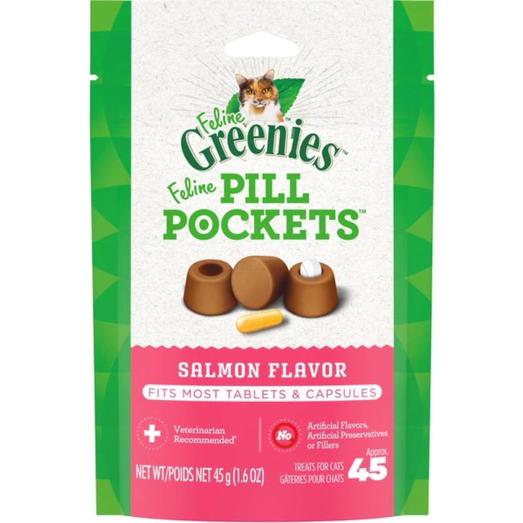 Greenies Feline Pill Pockets Salmon 45ct, 1.6oz