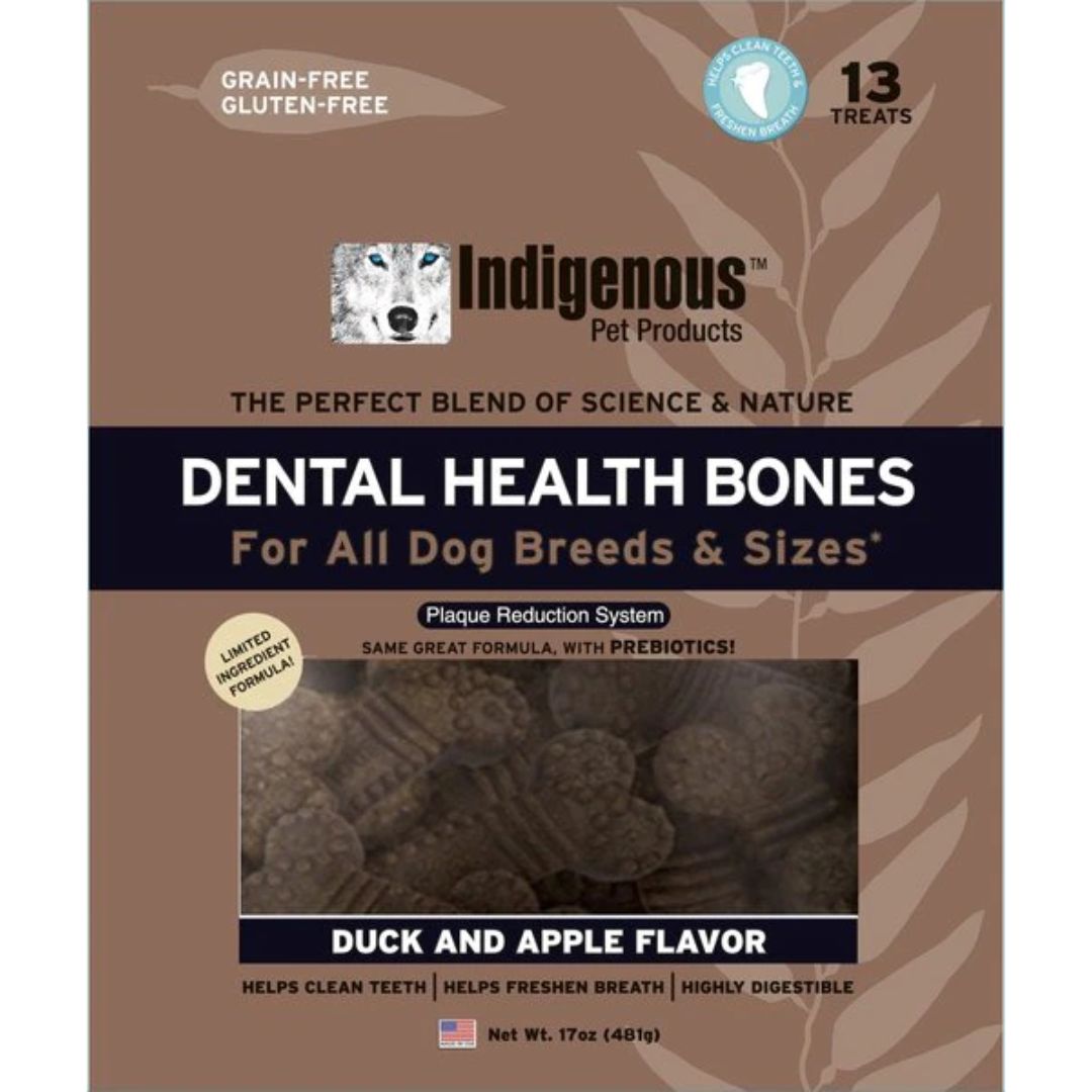 Indigenous Dental Health Bones Lg Duck Apple Flavor 17oz