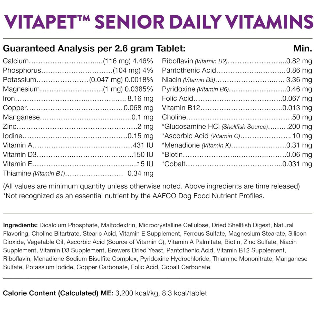 VitaPet Senior Plus Glucosamine Tablets - Time Release