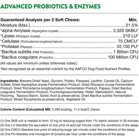 NaturVet Advanced Probiotics & Enzymes Soft Chew - Cup