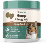NaturVet Hemp Allergy Aid CAT Soft Chew - Jar