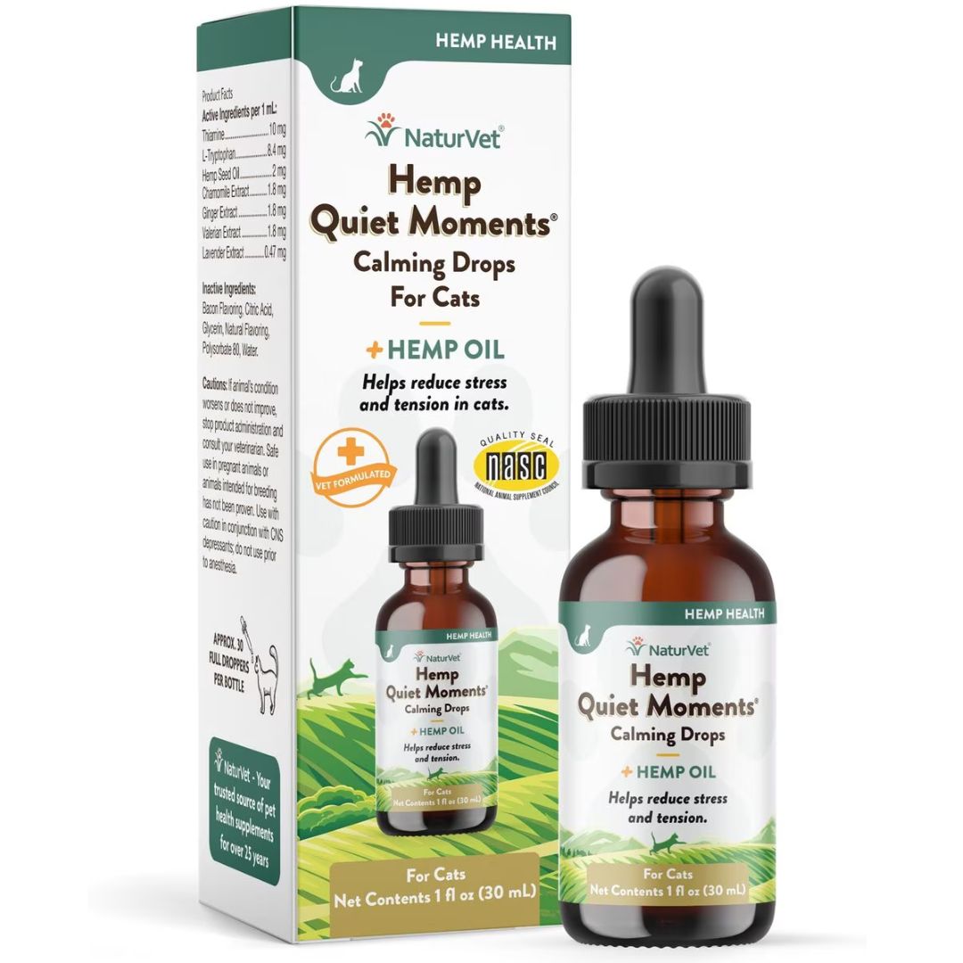 NaturVet Hemp Quiet Moments Calming Drops