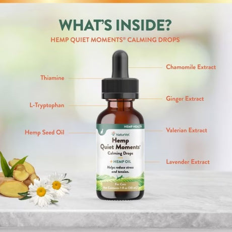 NaturVet Hemp Quiet Moments Calming Drops