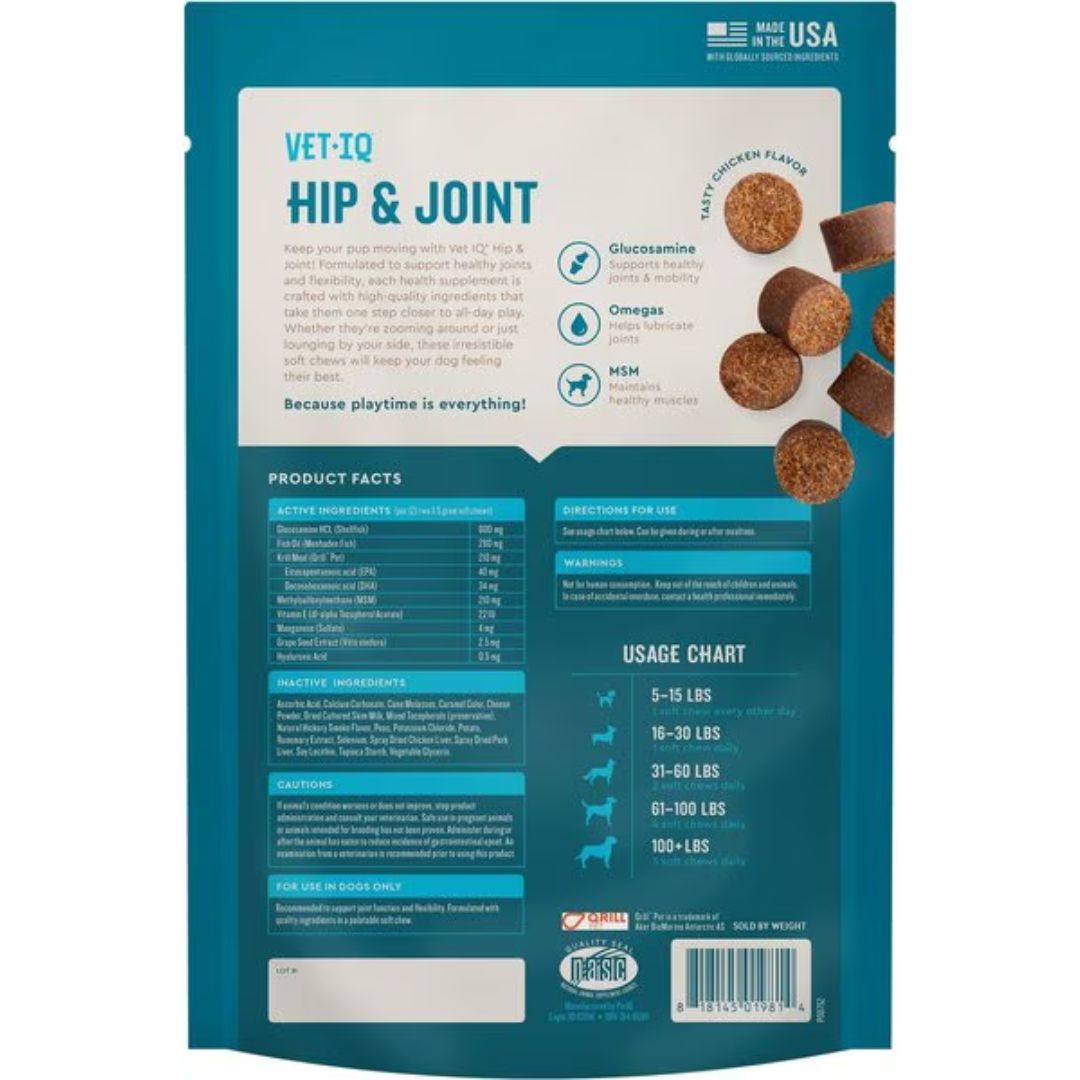 VetIQ Hip & Joint Dog Chews 60ct