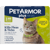 Petarmor Plus Flea & Tick Squeeze On Cat Over 1.5# 3Ct