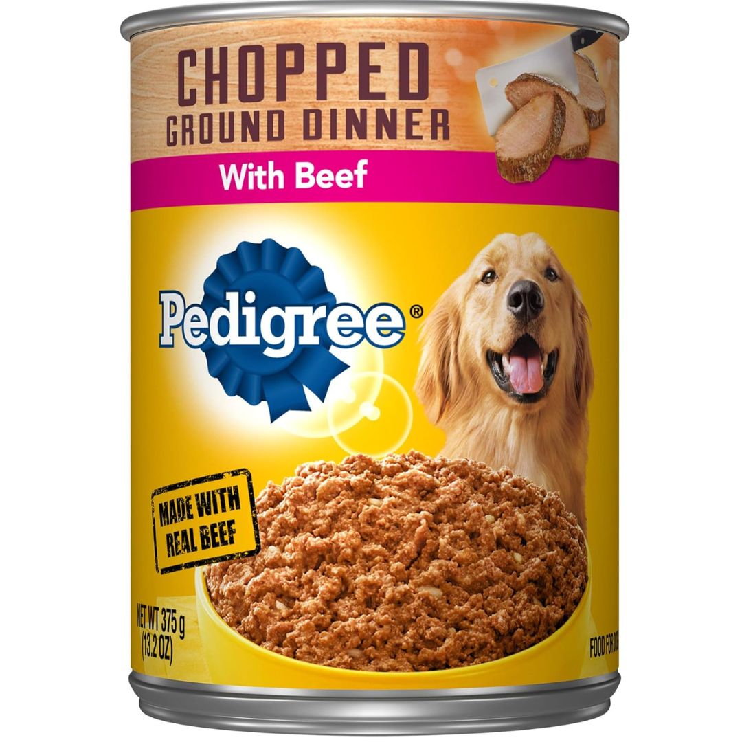 Pedigree Ground Dinner w/ Chopped Beef Can 13.2oz