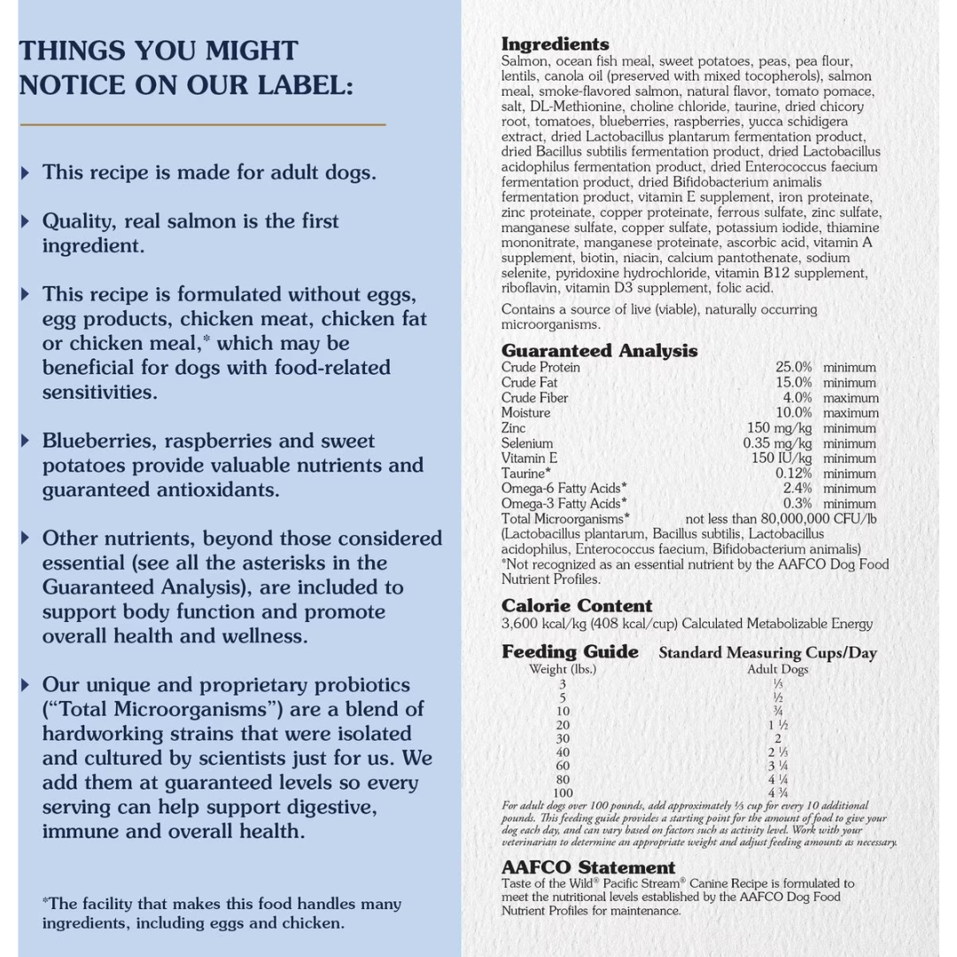 Taste of the Wild Pacific Stream Canine Smoked Salmon 5#