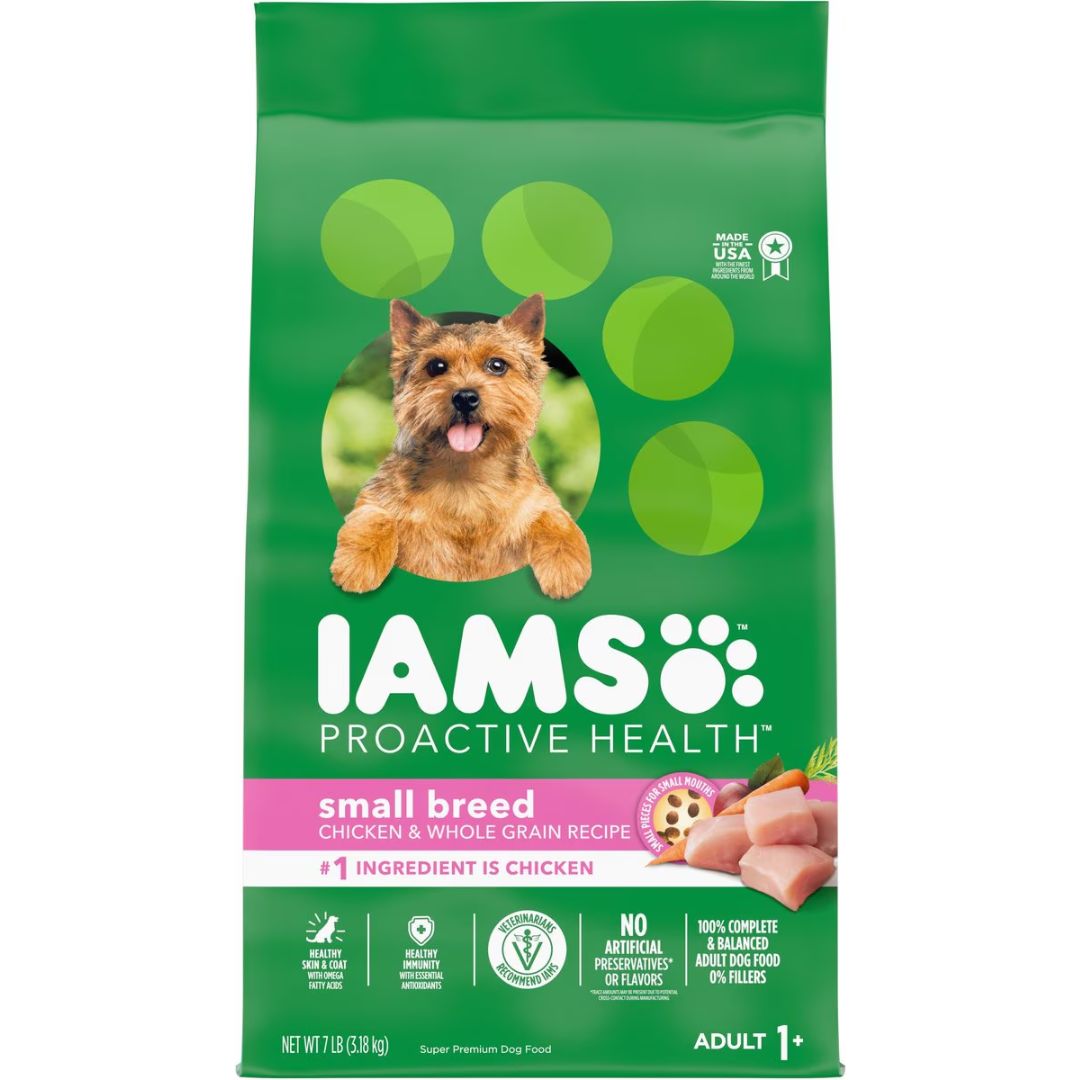 Iams Small & Toy Breed Adult Dry Dog Food for Small Dogs with Real Chicken