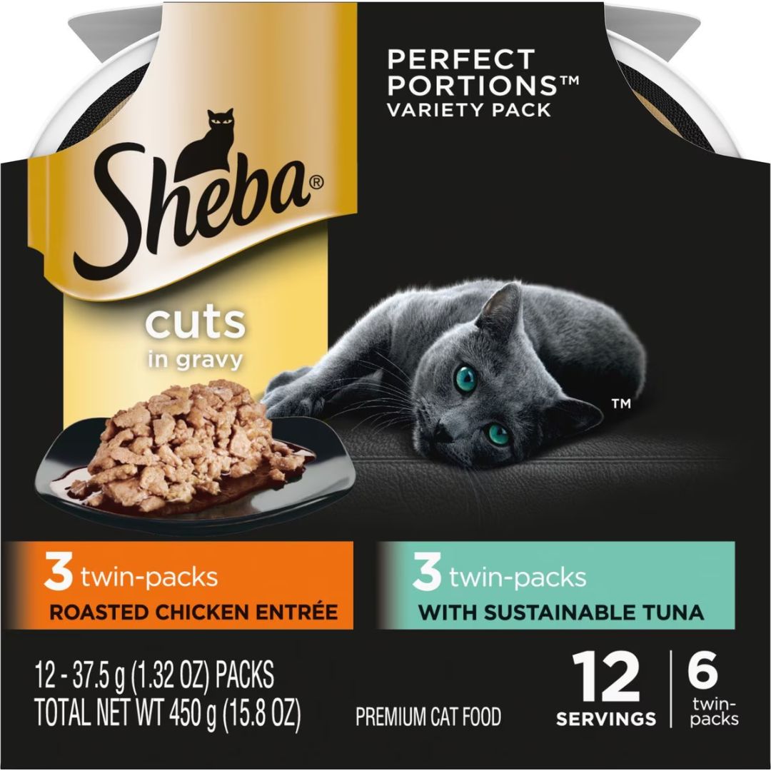 Sheba Perfect Portions Cat Mixed Cuts Chicken & Tuna 12ct Variety Wet 16.9oz
