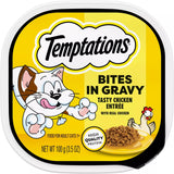 Temptations Bites in Gravy Wet Cat Food Chicken 3.5oz Tray