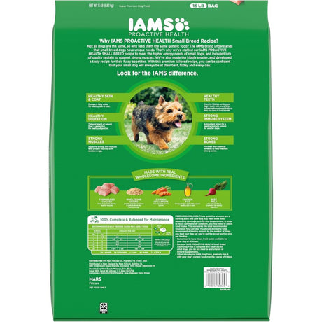 Iams Small & Toy Breed Adult Dry Dog Food for Small Dogs with Real Chicken