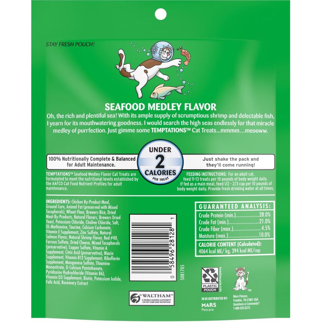 Temptations Seafood Medley Mega Bag 6.35oz