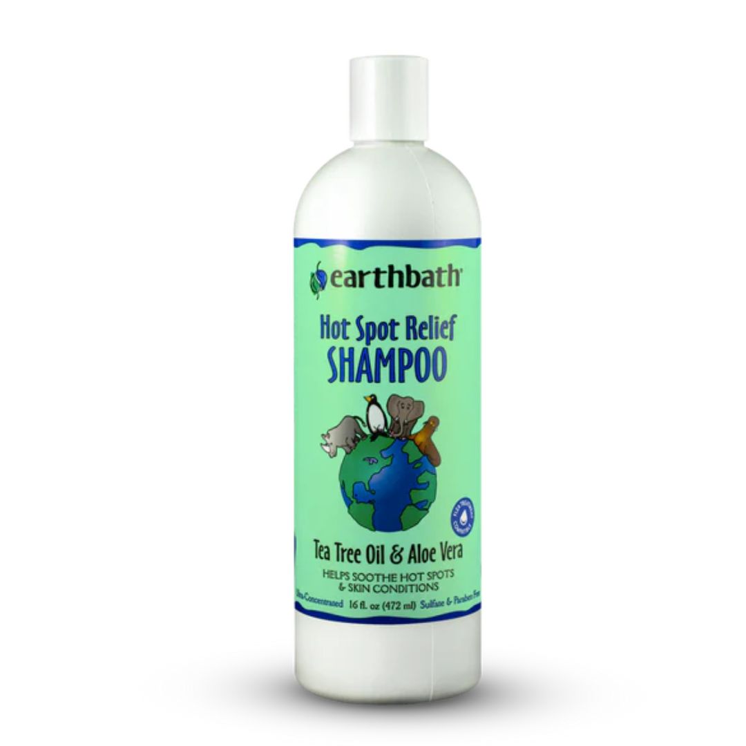 Earthbath Hot Spot Relief Shampoo Tea Tree Oil & Aloe Vera 16oz