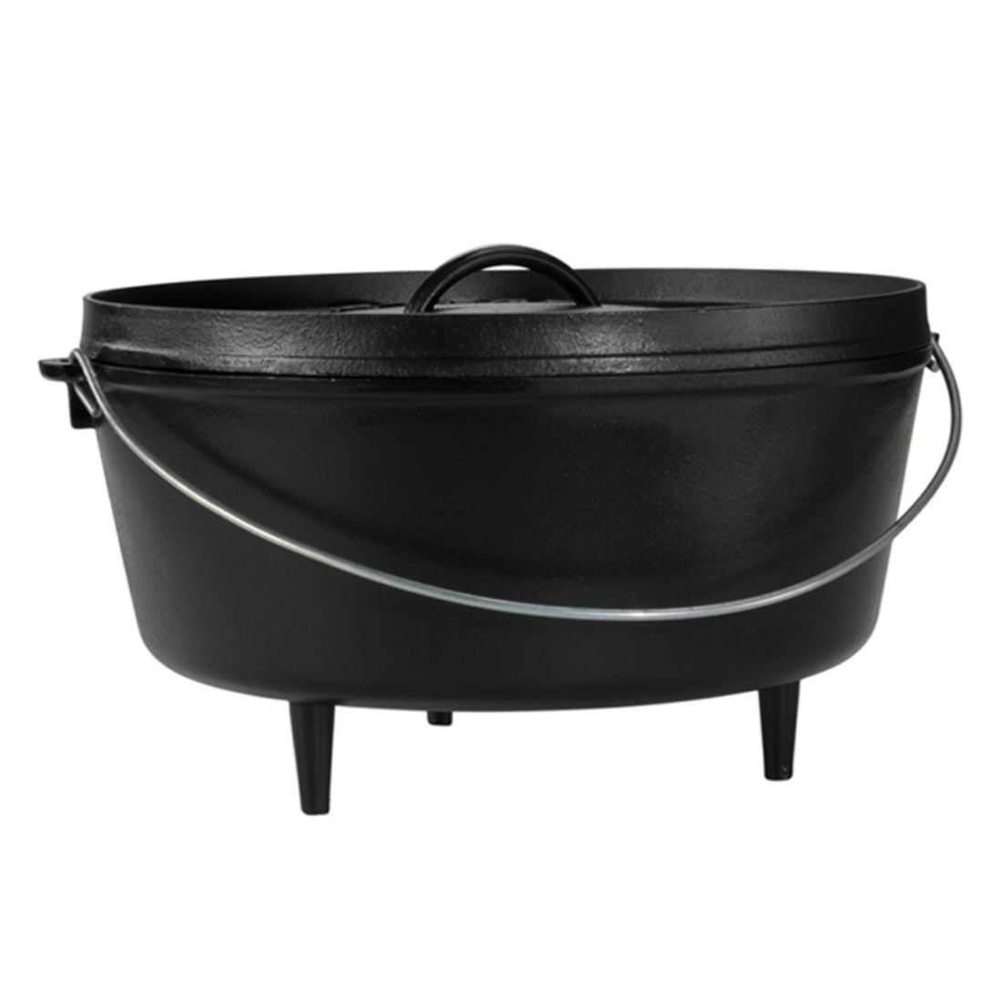 Lodge 10 Inch / 4 Quart Cast Iron Camp Dutch Oven