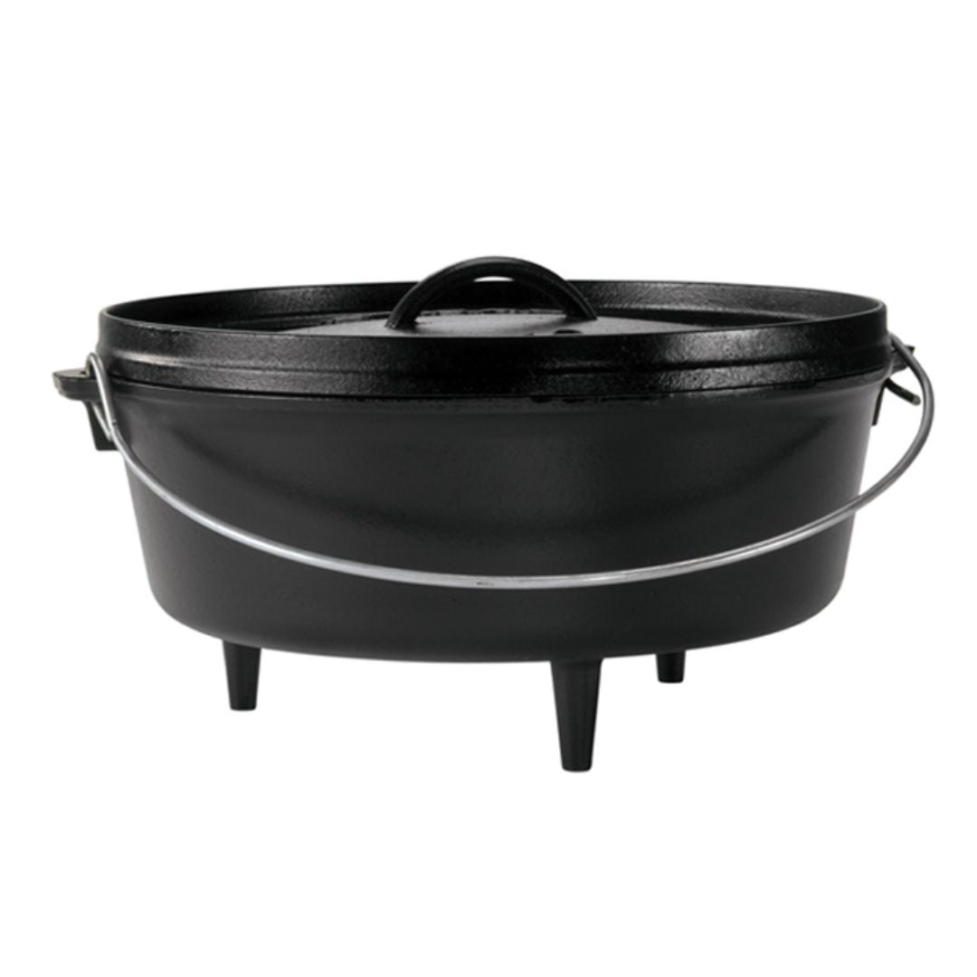 Lodge 12 Inch / 6 Quart Cast Iron Camp Dutch Oven