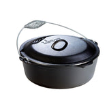 Lodge 9 Quart Cast Iron Dutch Oven With Bail Handle