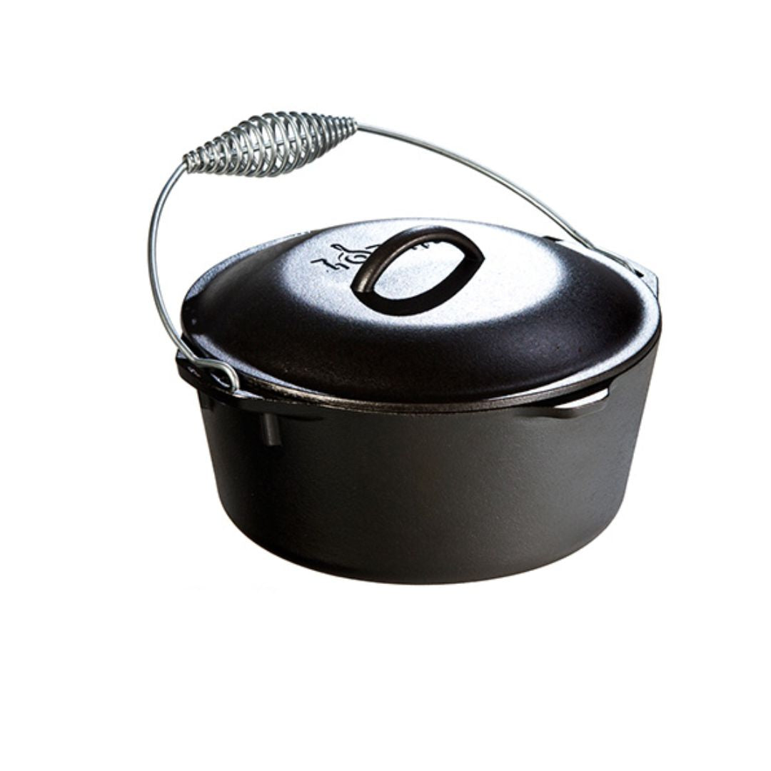 Lodge 5 Quart Cast Iron Dutch Oven With Bail Handle
