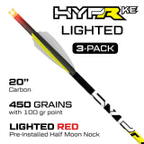Killer Instinct 20" Lighted Hyper KE Crossbow Bolts 3pk