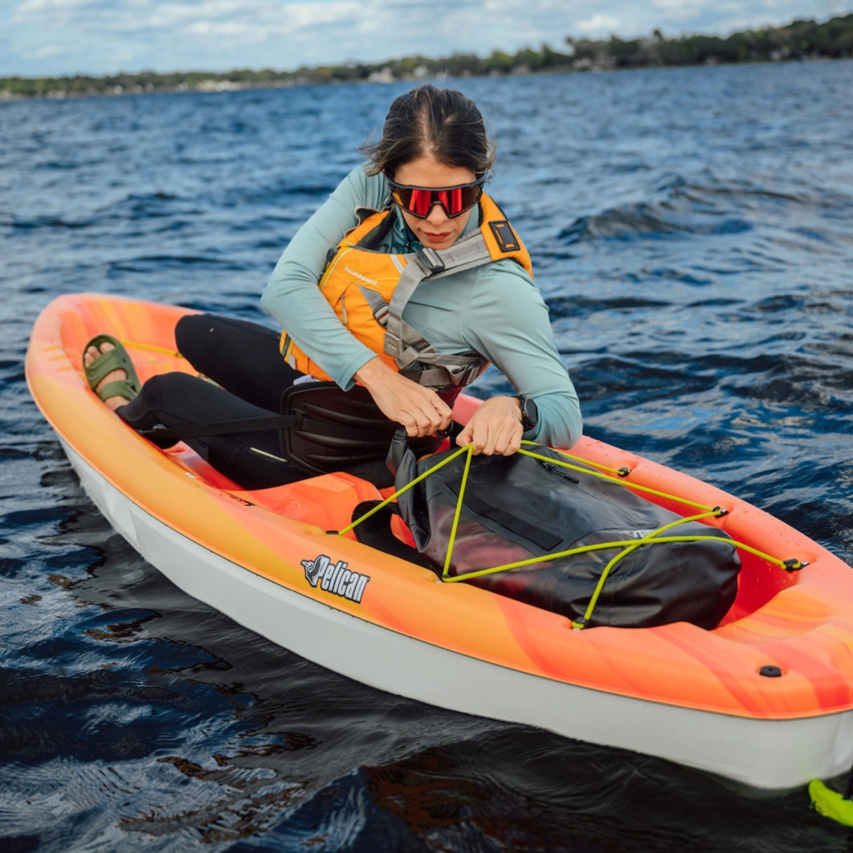 Sentinel 100 Kayak - Fade Fireman Red Yellow/White  -# 22